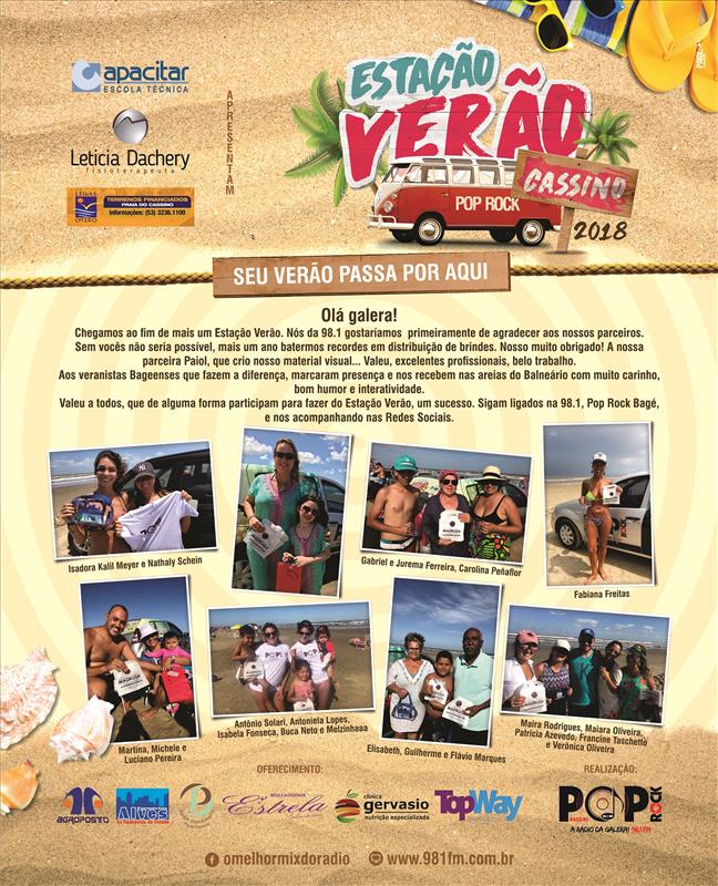 Chegamos ao fim de mais um Estação Verão - Foto: Divulgação
